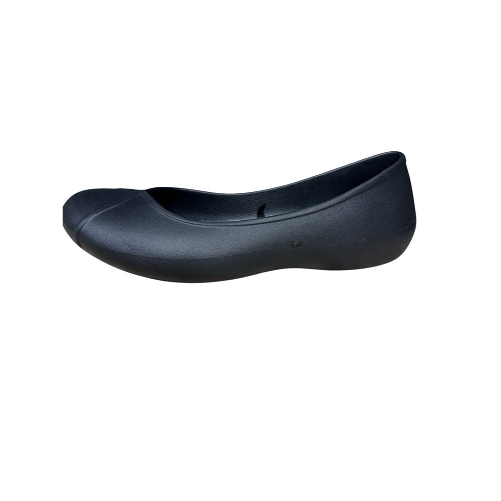 Crocs Olive ll Dual Comfort Black Flats Faux‎ Fur Size 9 Business Casual - Picture 4 of 11
